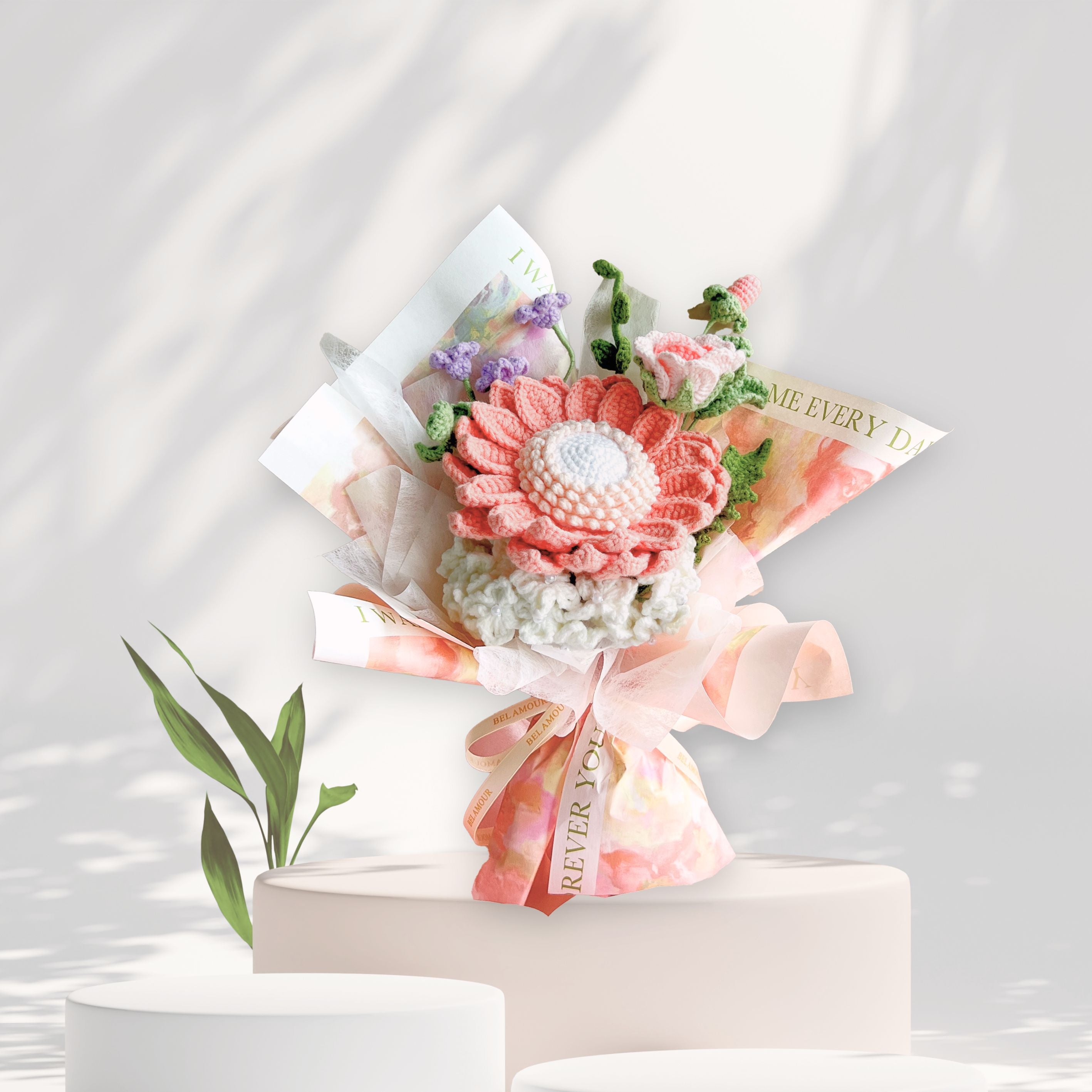 [Crochet Bouquet] Pink Petal Charm