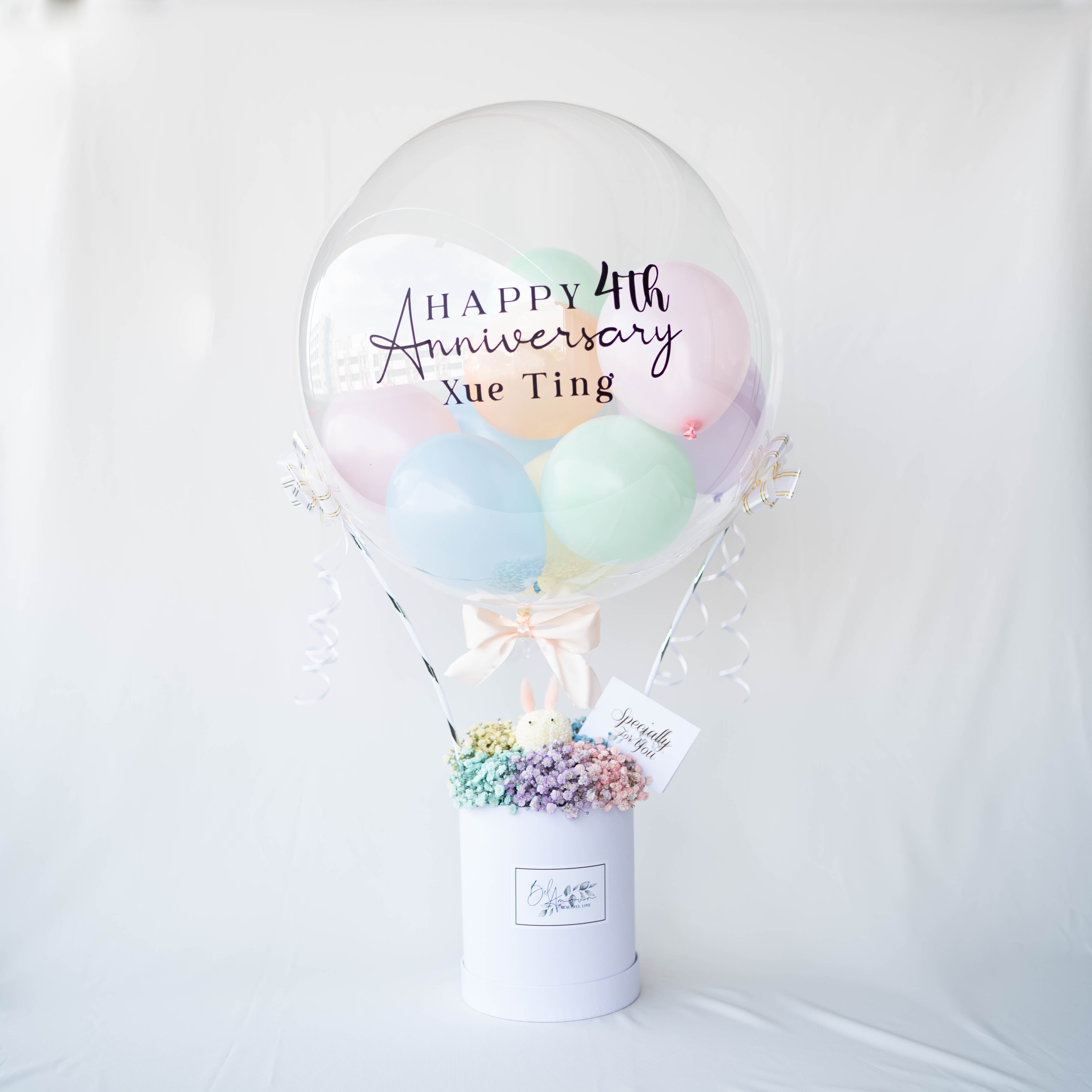 [Custom] Baby's Breath Hot Air Balloon Hamper