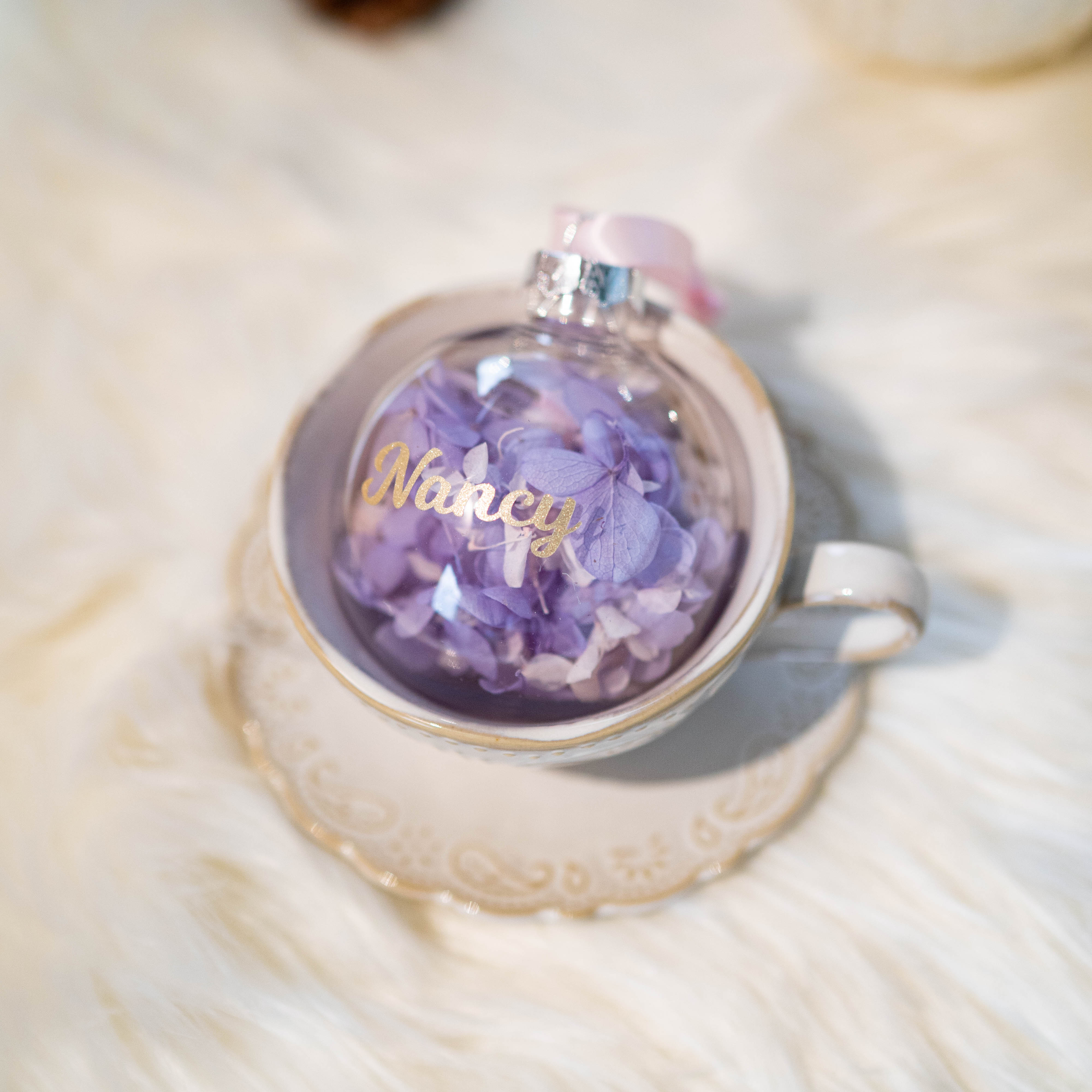 Purple Preserved Christmas Bauble